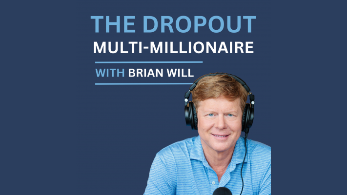 Cover photo for the Dropout Multi-Millionaire podcast.